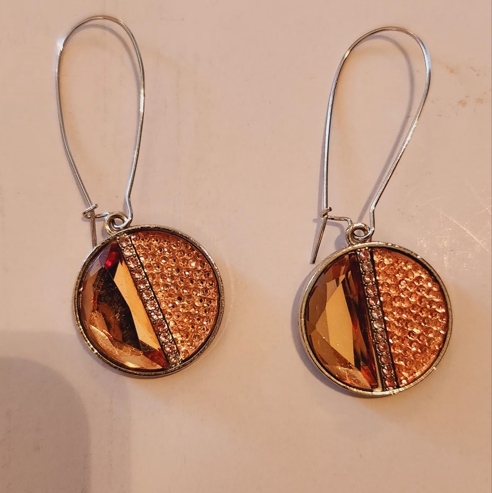 Pink dangle earrings
